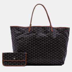 Pre Owned Goyard Black Goyardine Saint Louis GM
