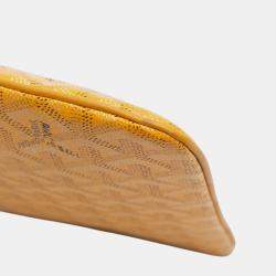 Pre Owned Goyard Yellow Goyardine Senat MM