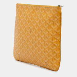 Pre Owned Goyard Yellow Goyardine Senat MM