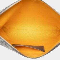 مملوكة مسبقًا Goyard Goyardine Senat Coated Canvas Grey Clutche MM