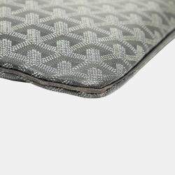 مملوكة مسبقًا Goyard Goyardine Senat Coated Canvas Grey Clutche MM