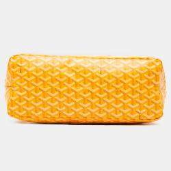 Pre Owned Goyard Yellow Goyardine Boheme Hobo