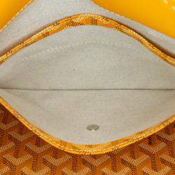Pre Owned Goyard Yellow Goyardine Boheme Hobo