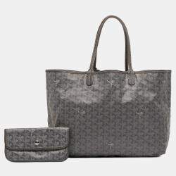 Pre Owned Goyard Goyardine Saint Louis Totes Bag PM