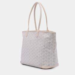 Pre Owned Goyard White Goyardine Artois PM