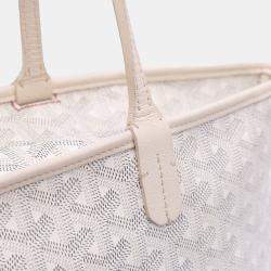 Pre Owned Goyard White Goyardine Artois PM