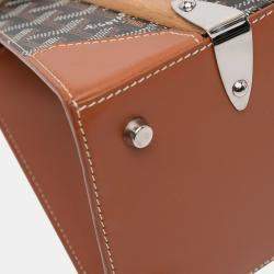 Pre Owned Goyard Black Goyardine Saigon Structured PM