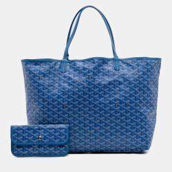 مملوكة مسبقًا Goyard Blue Goyardine Saint Louis GM