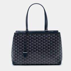 Pre Owned Goyard Blue Goyardine Bellechasse PM