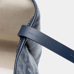 Pre Owned Goyard Blue Goyardine Bellechasse PM