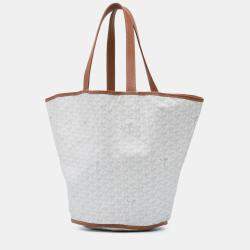 مملوكة مسبقًا Goyard Brown White Goyardine Reversible Belharra Tote