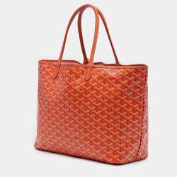 Pre Owned Goyard Orange Goyardine Saint Louis PM