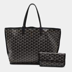 Pre Owned Goyard Black Goyardine Reversible Anjou PM