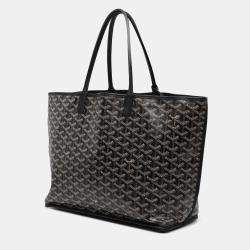 Pre Owned Goyard Black Goyardine Reversible Anjou PM