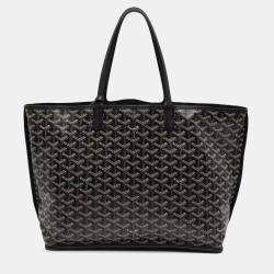 Pre Owned Goyard Black Goyardine Reversible Anjou PM