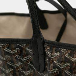 Pre Owned Goyard Black Goyardine Saint Louis GM