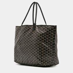 Pre Owned Goyard Black Goyardine Saint Louis GM