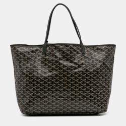 Pre Owned Goyard Black Goyardine Saint Louis GM