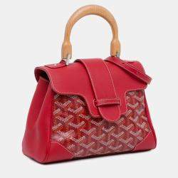 Pre Owned Goyard Red Mini Goyardine Saigon Souple