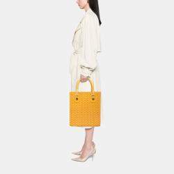 Pre Owned حقيبة يد جويارد جومورز قماش جوياردين صفراء كبيرة