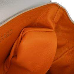 Pre Owned Goyard Coated Canvas White Mini Goyardine Saigon Souple