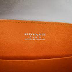 Pre Owned Goyard Coated Canvas White Mini Goyardine Saigon Souple