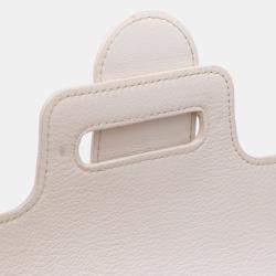 Pre Owned Goyard Coated Canvas White Mini Goyardine Saigon Souple