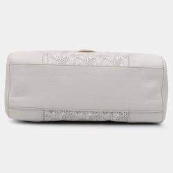 Pre Owned Goyard Coated Canvas White Mini Goyardine Saigon Souple