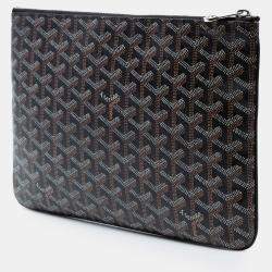 مملوكة مسبقًا Goyard Black Goyardine Senat MM