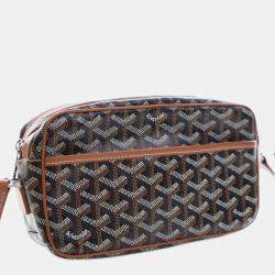 مملوكة مسبقًا Goyard Black Brown Goyardine Sac Cap Vert
