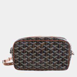 مملوكة مسبقًا Goyard Black Brown Goyardine Sac Cap Vert