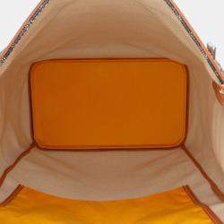 Pre Owned Goyard Black Brown Goyardine Steamer PM