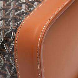 Pre Owned Goyard Black Brown Goyardine Steamer PM