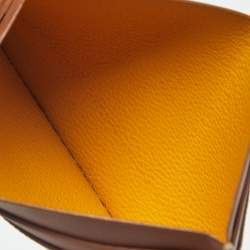 مملوكة مسبقًا محفظة بطاقات جويارد سان سولبيس جلد وكانفاس جوياردين مقوى بني