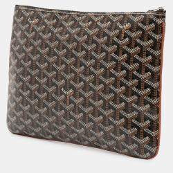 مملوكة مسبقًا حقيبة سينات غويارد قماش مقوى غوياردين بني أسود MM