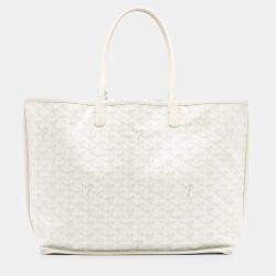 Pre Owned Goyard White Goyardine Saint Louis PM
