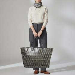 مملوكة مسبقًا حقيبة يد توتس جويارد ارتويس بحرية زرقاء وسطى كانفاس مقوى وجلد