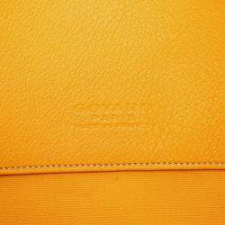 Pre Owned Goyard Yellow Goyardine Senat MM Clutche
