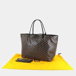 Pre Owned Goyard Saint Louis GM Black PVC Leather Tote Bag
