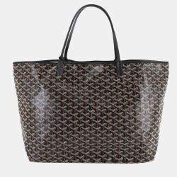 Pre Owned Goyard Saint Louis GM Black PVC Leather Tote Bag