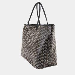 Pre Owned Goyard Saint Louis GM Black PVC Leather Tote Bag