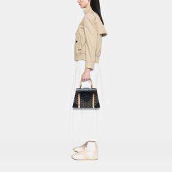 Pre Owned Goyard Black Goyardine Saigon Structured PM