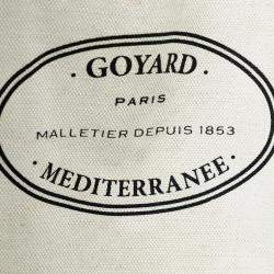 Pre Owned Goyard Blue Goyardine Reversible Belharra Tote