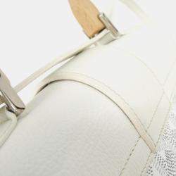 Pre Owned Goyard White Coated Canvas Leather Saigon Handbag