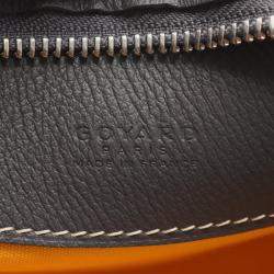 مملوكة مسبقًا Goyard Hirondelle Shoulder Bag In Coated Canvas And Leather Gray White.