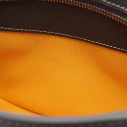 مملوكة مسبقًا Goyard Hirondelle Shoulder Bag In Coated Canvas And Leather Gray White.