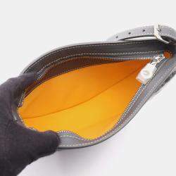 مملوكة مسبقًا Goyard Hirondelle Shoulder Bag In Coated Canvas And Leather Gray White.