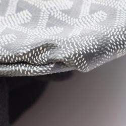 Pre Owned Goyard Saint Louis Gm Tote Bag Coated Canvas And Leather  Gray White