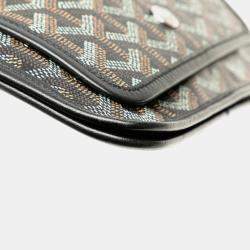 مملوكة مسبقًا Goyard Plumet Pouch Wallet Black Leather