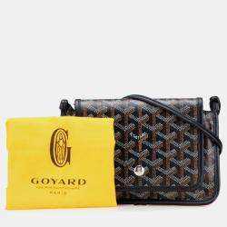 مملوكة مسبقًا Goyard Plumet Pouch Wallet Black Leather